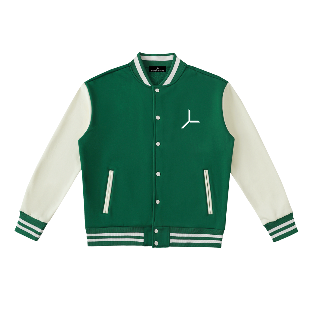 TWO-TONE VARSITY JACKET